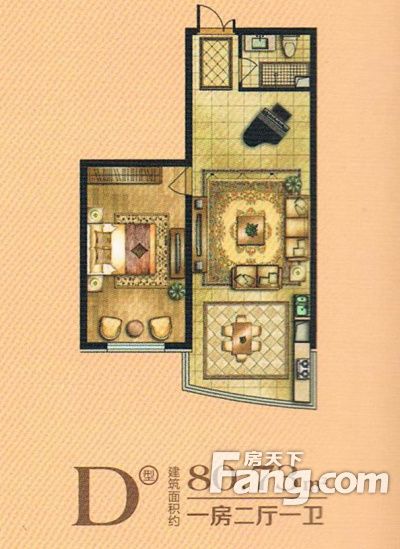 D型一房二廳一衛